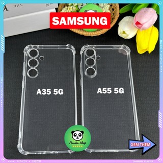 Ốp Samsung A35 5G / A55 Bảo Vệ Cam, Chống Sốc, Trong Suốt, Silicon