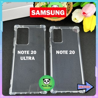 Ốp Samsung NOTE 20 / 20 ULTRA Bảo Vệ Cam, Chống Sốc, Trong Suốt, Silicon