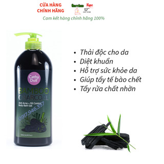 Sữa tắm chiết xuất từ than tre Cathy Doll ngăn ngừa mụn lưng (HÀNG THÁI LAN CHÍNH HÃNG)