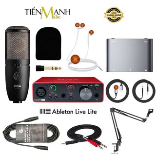 [Cao Cấp] Full Bộ Mic Hát Live Stream Thu Âm Micro AKG P120, P220, P420 & Soundcard Chính Hãng Điện Thoại Máy Tính