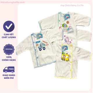 Áo Sơ Sinh Bác Sĩ Tay Dài Jou nhiều họa tiết cho bé từ 3-9 kg