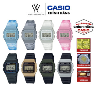 Đồng Hồ Nam/Nữ Unisex Casio Series F-91 Năng Động Cá Tính Mặt Kính Nhựa Vuông 35.2mm Chống Nước Chính Hãng