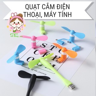 Quạt 2 cánh cắm điện thoai chân type c-micro usb-ip quạt usb