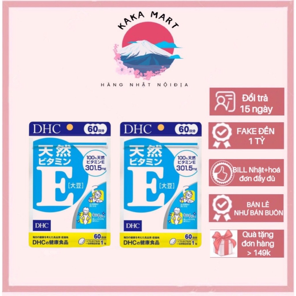 Viên Uống Bổ Sung Vitamin E DHC Nhật Bản
