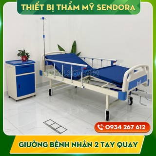 Giường bệnh nhân cho người già tại nhà đa năng chỉnh cơ 2 tay quay Hi-MEC HMHB-1020, giường y tế đa năng