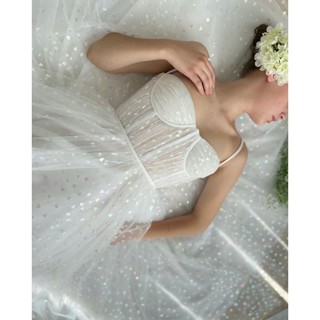 Váy lưới tim xòe công chúa vintage sang trọng