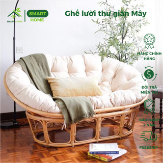 Ghế lười thư giãn mây Papasan Đôi 1M8 phòng ngủ cho bé decor ban công nằm thư giãn, trang trí phòng khách /HCM