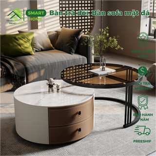 Bàn Trà Đôi, Bàn Sofa Mặt Đá Khung Thép Sang Trọng dùng decor phòng khách khòng ăn phòng ngủ/SmartHomes