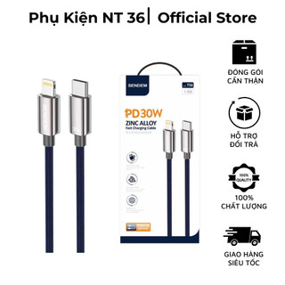 Cáp sạc nhanh Sendem T56 PD30W chân IP  chính hãng HTH TECHNOLOGICAL