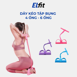 Dây Tập Bụng, Dây Kéo Đàn Hồi Kháng Lực 4 ống, 6 ống Cao Su Tập Bụng Tại Nhà