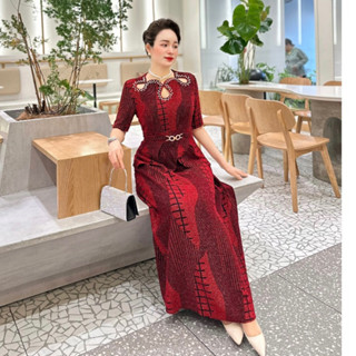 Đầm dạ hội giả vest dự tiệc trung niên cao cấp  u40 -70,50-65kg