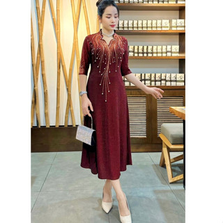 Đầm trung niên cao cấp tặng mẹ dự tiệc size 55-75kg