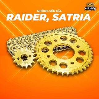 Nhông sên dĩa xe raider, satria sên 10 li/ly vàng gia nhiệt nhiều tầng thép carbon s45c – nsd catta