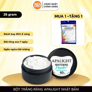 (Mua 1 tặng 1 tăm chỉ nha khoa) Bột làm trắng răng hiệu quả Apalight Nhật Bản