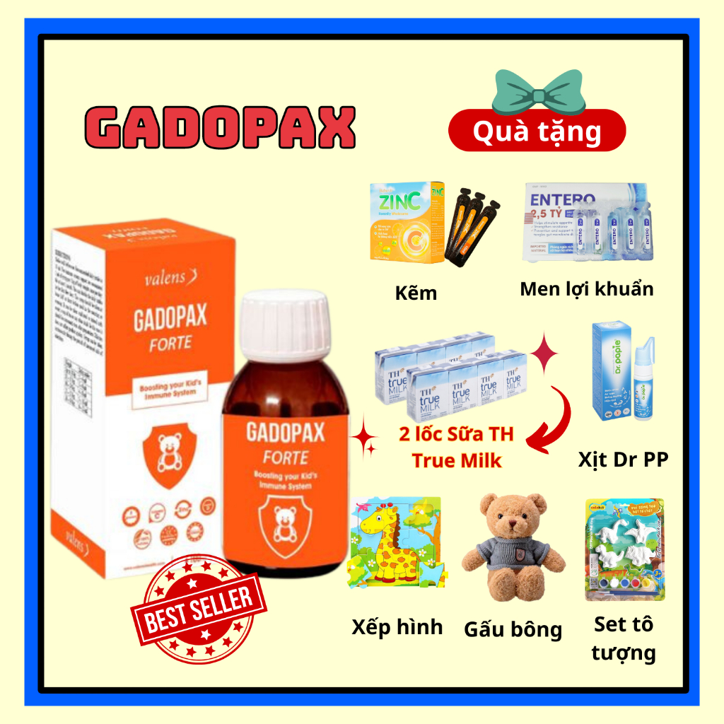 GADOPAX FORTE - SYRUP HỖ TRỢ TĂNG SỨC ĐỀ KHÁNG CHO TRẺ + QUÀ TẶNG HẤP DẪN