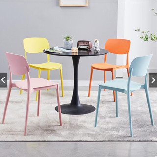 Ghế Nhựa Đúc Nguyên Khối Tựa Lưng Ngồi Quán Cafe, Nhà Hàng