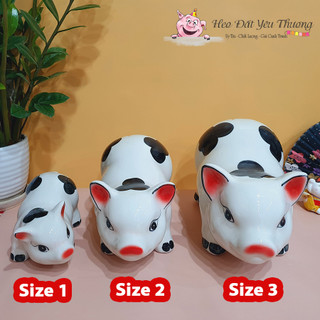 Heo Đốm Mẹ Con gốm sứ bát tràng - Lợn mẹ size 2- size 3 Heo Đất Tiết Kiệm Heo Sứ Tiết Kiệm