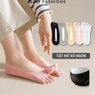Tất nữ xỏ ngón chất liệu sợi nylon mềm mịn GOMTAT, vớ 5 ngón hút ẩm thoáng khí, khử mùi êm chân - D16-A095-1DOI