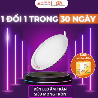 Đèn led âm trần siêu mỏng tròn asia lighting công suất 4w, 6w, 9w, 12w, 15w, 18w - ánh sáng trắng - vàng - đổi màu