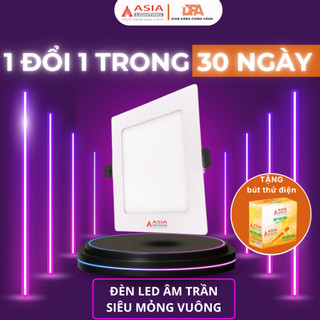 Đèn led âm trần siêu mỏng vuông asia lighting công suất 6w, 9w, 12w, 15w - ánh sáng trắng - vàng- đổi màu