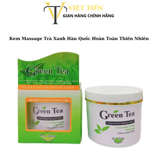 Kem massage trà xanh hàn quốc i chiết xuất hoàn toàn thiên nhiên, chất kem đặc mịn, thơm mùi trà xanh