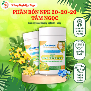 Phân bón cao cấp npk 20-20-20 tám ngọc 500g | dành cho hoa lan, cây kiểng, bonsai