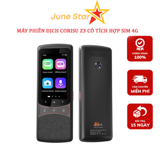 Máy phiên dịch corisu z3 phiên bản 2024 dịch giọng nói, dịch ảnh, tích hợp sim 4g và phát wifi thuận tiện