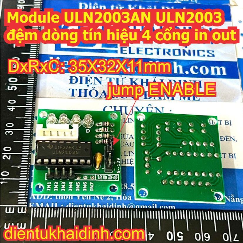 Module ULN2003 4 led báo jump chọn mức kde0120