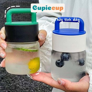 Bình Thủy Tinh Chịu Nhiệt, Bình Nước Có Vạch Chia ML Thiết Kế Độc Đáo Kèm Quai Xách BTT075