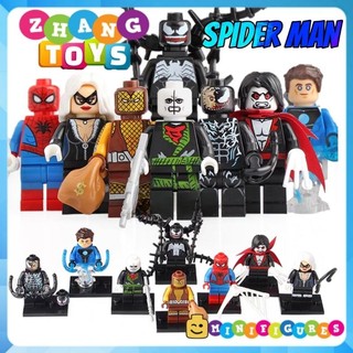 Đồ chơi Xếp hình Venom Spider-man gồm Shocker - Black Cat Hydro-Man - Chameleon Morbius Minifigures Xinh x0220