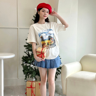 Áo thun cotton form rộng field TiQi Jeans A-51