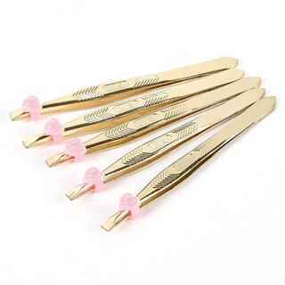  Vỉ 12 nhíp nhổ lông mày màu mạ vàng mạ bạc nhíp nhổ lông nách 