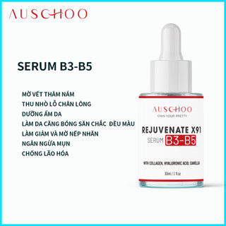 Serum dưỡng ẩm, giảm mụn AUSCHOO REJUVENATE X91 SERUM B3-B5 Niacinamide 30ml phục hồi da sáng khỏe