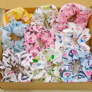 Srunchies đủ màu cột tóc phong cách vintage ngẫu nhiên cho nữ