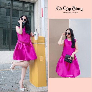 [TẶNG ÁO THUN] 𝐋𝐎𝐓𝐔𝐒 𝐃𝐑𝐄𝐒𝐒 | Đầm babydoll sát tay thanh lịch nữ tính  | Cô Cúp Bông