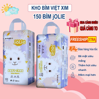 Combo 150 miếng tã/bỉm quần jolie xuất nhật full size m/l/xl/2xl/3xl thấm hút hiệu quả cho bé