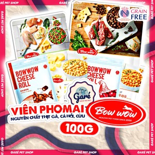 100g - Pho mai viên thưởng Bowwow cho Chó Mèo 100% phô mai nguyên chất nhập Hàn Quốc phô mai phomai mềm thơm