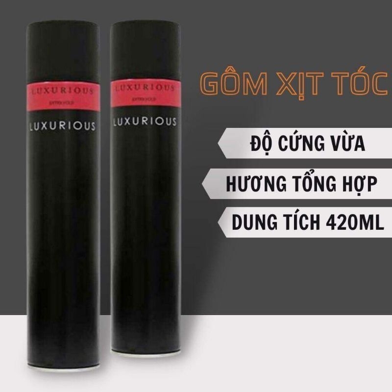 Gôm xịt tóc tạo kiểu Luxurious 420ml
