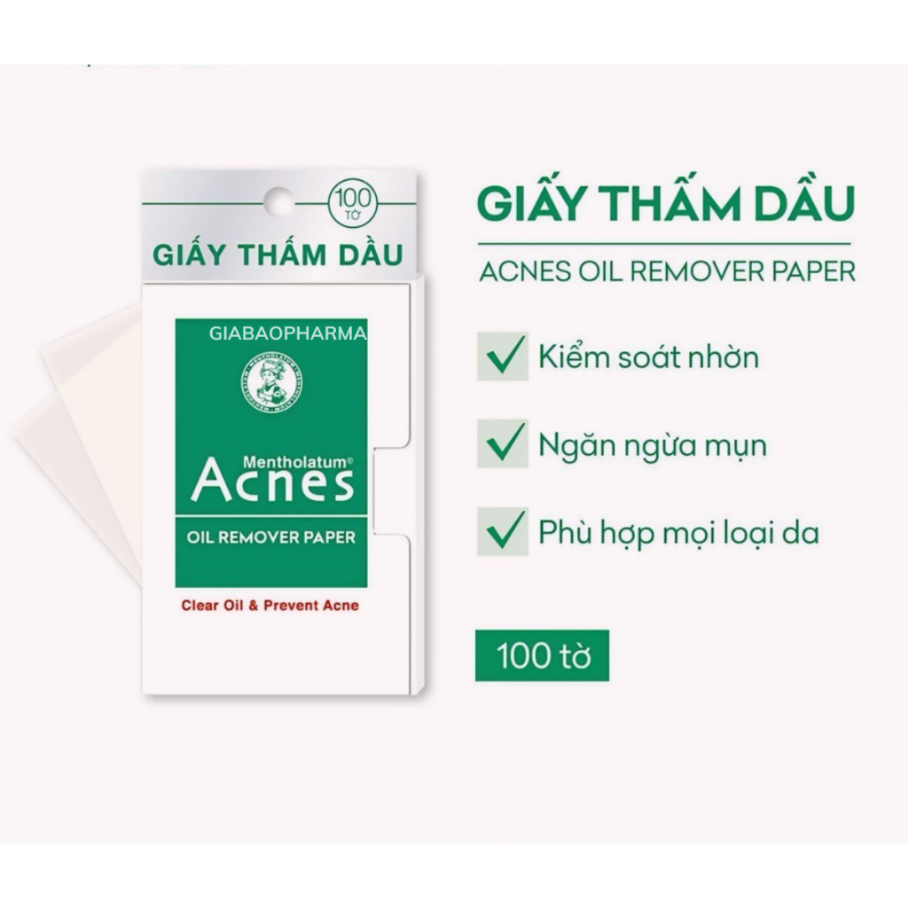 Giấy thấm dầu Acnes Oil Remover Paper (100 tờ)