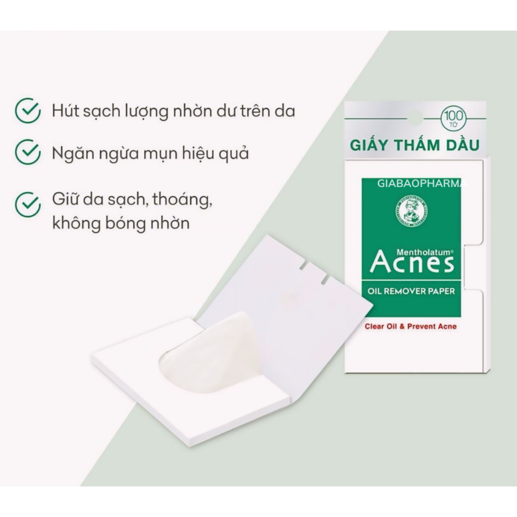 Giấy thấm dầu Acnes Oil Remover Paper (100 tờ)