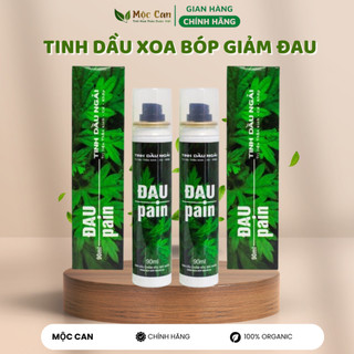 Dầu xoa bóp giảm đau Ngải Cứu Pain Oil Mộc Can ngải diệp xoa bóp ngoài da hết sưng đau mỏi tức thì chai 90ml