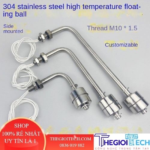 Công Tắc Phao Bằng Thép Không Gỉ Nhiệt Độ Cao, Công Tắc Mức Chất Lỏng Gắn Bên, Bộ Điều Khiển Công Tắc Mức Chất Lỏng, 304 - Áp Thấp L=250Mm 30Cm