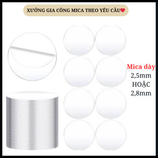 Combo 50 Tấm mica tròn trong suốt 3cm và 4cm - Đế tròn dựng sản phẩm- Miếng tròn chụp hình sản phẩm