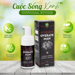 Bọt Vệ Sinh Nam OVERATE MAN 💥 HÀNG CAO CẤP 💥 Giúp Làm Sạch, Khử Mùi, Ngăn Nấm Ngứa 100ml