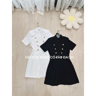 VÁY  CÚC ĐỒNG CỔ TẦU ĐAI EO