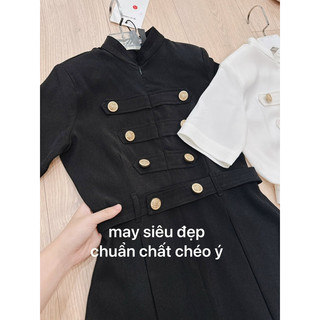 VÁY  CÚC ĐỒNG CỔ TẦU ĐAI EO