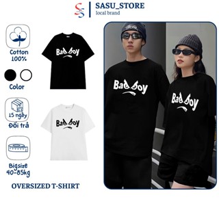Áo Thun Form Rộng LOCABRAND Nam Nữ POLO UNISEX OVERSIZE In Chữ BAD_BOY Cotton Cao Cấp Fanshion Hàn Quốc BON