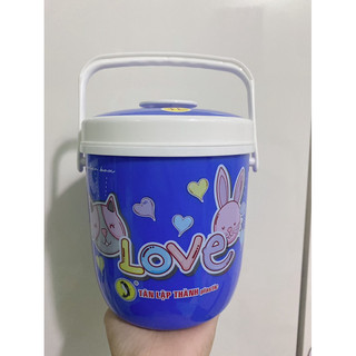 xô đá mini 1 Lit hot trend có quai xách nhựa Tân Lập Thành