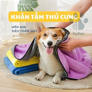 Khăn tắm dành cho thú cưng- Khăn dày siêu mịn siêu thấm hút 30*60cm