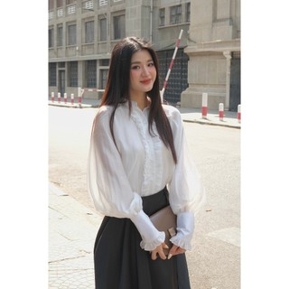 Áo sơ mi bèo Lini chất tơ ánh kim sang trọng VELLE DESIGN